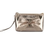 Clicks Cherry Glam Wristlet Bow Purse Gold
