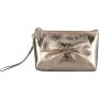 Clicks Cherry Glam Wristlet Bow Purse Gold