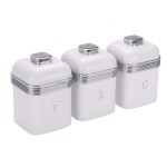 Retro Deluxe 3 Piece Canister Set White