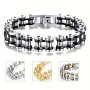 1PC Creative Stainless Steel Motorcycle Chain Bracelet Men's Punk Hip-hop Bracelet Jewelry