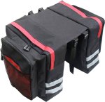 25L Bicycle Panniers Bags Cycling Side Bags With Reflective Trim - Red Waterproof Multipurpose Bag