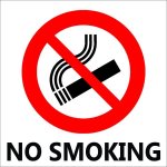 No Smoking Sign 19X19CM - 2 Pack