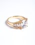 Goldair Gold Plated Cubic Zirconia Large Solitare Ring - Ml