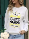Plus Size Letter Print Pullover Sweatshirt Casual Long Sleeve Crew Neck Sweatshirt For Fall & Winter Women's Plus Sizeclothing