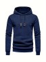 Waffle Pattern Solid Hoodie Cool Hoodies For Men Men's Casual Pullover Hooded Sweatshirt With Kangaroo Pocket Streetwear For Winter Fall As Gifts