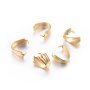304 Stainless Steel Snap On Bails Golden 10.5 10.5 5.5MM 10PCS