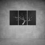 Three Tree Wall Art - 2900 X 1400 X 20 Indoor Matt Black No