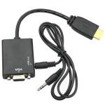 HDMI To VGA+3.5MM Audio Adapter 10CM - Computer World