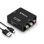 Portta Rca To HDMI Converter Composite Cvbs To HDMI Adapter Upscaler 720P/1080P Av To HDMI Video Converter Support Pal/ntsc Compatible With PS3 Tv