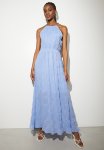 Ruching Maxi Dress - Blue