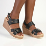 Ladies Fashion Wedge - Black - 8