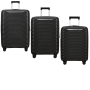 Samsonite Upscape 3 Piece Set Black + 2 Free Luggage Gloves DUO 2.0