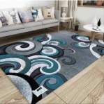 Smte Modern 3D Geometric Design Area 2 Rug & Complementary Ih Tieback With Keychain