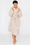 Senza Sherpa Plush Huggle Hooded Soft Dressing Bathrobe Gown With Pockets & Belt For Women Or Men