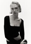 Square-neck Top - Black
