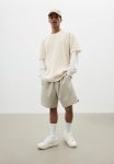 Loose Fit Pleated T-Shirt - Light Beige