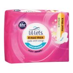 Lil-Lets Scented Super Winged Maxi Thick Pads 8 Pack