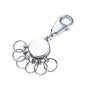 Keyring With Carabiner And 6 Rings Patent - Silver