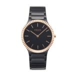 Linje Ink - Black Dial Ip Black Steel Gents Watch V292GXMBSB