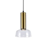 Zenith Glass Pendant Light Brass