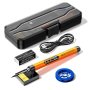 1pc Portable USB Soldering Iron Gun 19cm Length Adjustable Temperature LCD Digital Display Home DIY Soldering Kit With Storage Case Industrial Electric Welding Tool