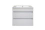 Bathroom Cabinet Denver Wall Mount Compact 2 Drawer White 600