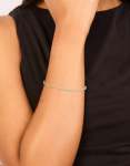 Goldair Gold Plated Sterling Silver Blue Enamel Station Beaded Bracelet