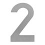 115MM Waterproof Stainless Steel Adhesive Metal Sign House Number 2