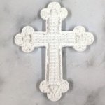 White Resin Cross Caroline White