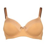 Donnay Plus Size Donna Moulded Cup T-Shirt Bra With Inset - Beige