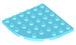 Parts Plate Round Corner 6 X 6 6003 - Medium Azure