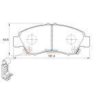 Stone Brake Pad Set Front SP21697 131X55X16