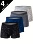 4PCS Men's Underwear Boys Sports Boxer Shorts Pants Teenagers Comfortable Boxer Briefs Set