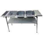 Double Aluminium Dishwash Stand