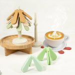 Silicone Tree Trivet Set 4-PIECE Heat Resistant Pot Mats