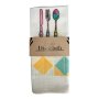 Single Printed Dishcloth - Abstract Spoon Fork Knife