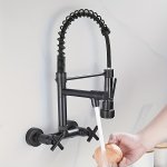 1PC Spout Spring In Wall Faucet Copper Kitchen Faucet Spring Faucet Swivel Spring Faucet Home Essential