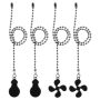 4 Pcs Ceiling Fan Pull Chain Extender Fan Pull Chain Extension Ceiling Fan Chain Extender Ornaments Extension Chains With Decorative Light Bulb And F