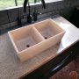 Large Burnt Orange Double Concrete Kitchen Butler Basin 80X40X27CM