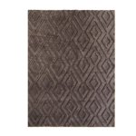 Modern Brown Geometric Shaved Carpet CSR4407
