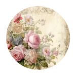 Aged-rose-in-bloom-round-tablecloth