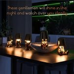 1PC Modern Rechargeable LED Table Lamps Touch Control Cordless "the Thinkers" Golden Little Man Design Bedside Lighting Various