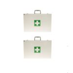 Regulation 3 5-50 Persons Firstaider First Aid Kit In Metal Box 2-PACK