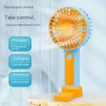 MINI Portable Handheld Fan USB Rechargeable Electric Fan Simple Desktop Fan Outdoor Travel Home Fan - Blue