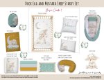 Cot Duvet Bedding Sheep Duck Egg And Mustard Sheep Starry Set