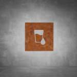 Water Dispenser Sign - Rust - Powder Coated Aluminum