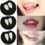 2PCS Vampire Fangs - 19MM Halloween Dentures For Cosplay & Parties Resin Material