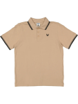 Beige Tipped Collar Golfer Shirt - 7 8 Natural