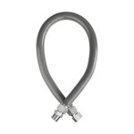 Plumbingmaster 36" 3 4"MIP X 3 4"FIP Gas Line 1"OD Gray Pvc Full Flow Coated Gas Hose Gas Connector Hose Supply For Indoor And O