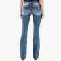 Womens Broken Horseshoe Mid Rise Bootleg Jeans - 42